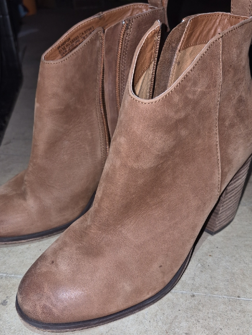 bp Suede Ankle Booties in Taupe Brown